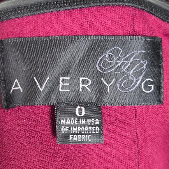 Avery G Size 0 Maroon Velvet On/Off Shoulder Formal Dress Gown Front Slit Train - Picture 10 of 12